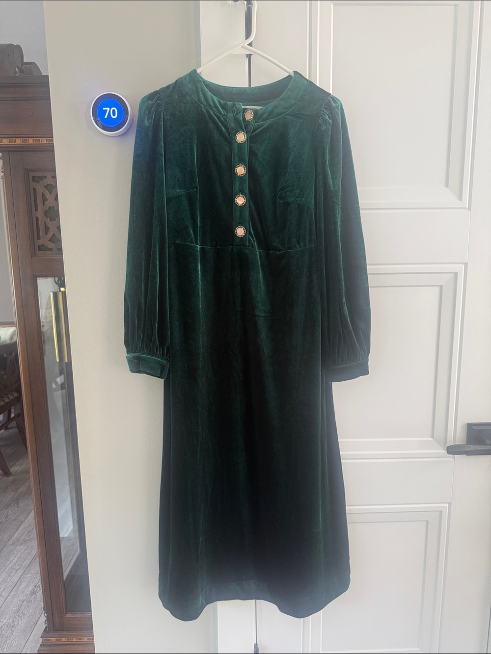 Pomander Place Green Velvet Dress Small